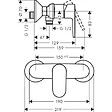 HANSGROHE - Hansgrohe Mitigeur de douche avec cartouche en céramique, Chrome, Hansgrohe Vernis Blend (HG-71640000) - vignette