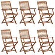 VIDAXL - vidaXL Chaises pliables d'extérieur lot de 6 Bois d'acacia solide - vignette