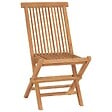 VIDAXL - vidaXL Chaises pliables de jardin lot de 8 Bois de teck solide - vignette