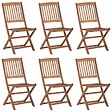 VIDAXL - vidaXL Chaises pliables d'extérieur lot de 6 Bois d'acacia solide - vignette