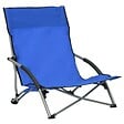 VIDAXL - vidaXL Chaises de plage pliables lot de 2 Bleu Tissu - vignette