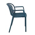 OVIALA - Fauteuil de terrasse bleu canard - Copenhague - vignette