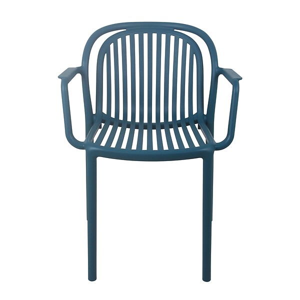 OVIALA - Fauteuil de terrasse bleu canard - Copenhague - large