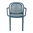 OVIALA - Fauteuil de terrasse bleu canard - Copenhague - vignette