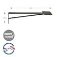 CENTRALE BRICO - Equerre de fixation pour girouette - 60 cm - Acier époxy - vignette