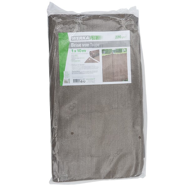 WERKAPRO - Brise vue taupe 220g/m2  1 x 10m - large
