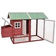 VIDAXL - vidaXL Poulailler Rouge 170x81x110 cm Bois de pin massif et sapin - vignette