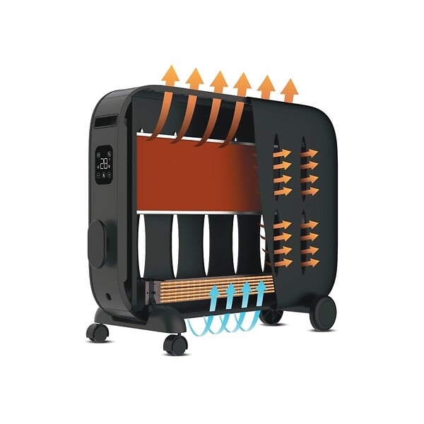 SUPRA - Radiateur mobile CERAMDUO 2022 à chaleur douce noir 2000W - large