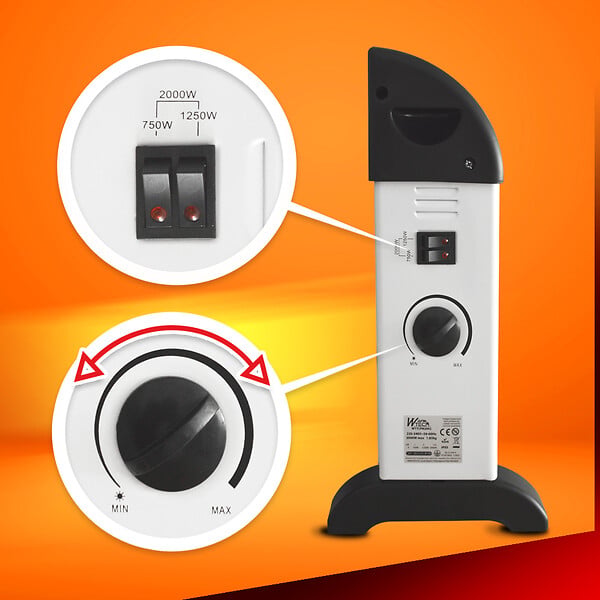 WARM TECH - Chauffage mobile 2000W - large
