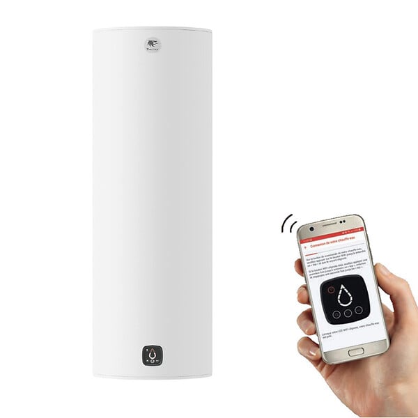 THERMOR - Chauffe-eau DURALIS CONNECT Vertical - 200 l - Vertical mural étroit - Hauteur : 1475 mm - large