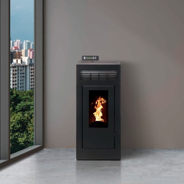 INTERSTOVES - Pack Poêle à granules MARINA 11 Etanche sortie Concentrique sur le dessus + Kit Conduit Ventouse (so - large