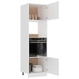 VIDAXL - Armoire à micro-ondes Blanc 60x57x207 cm Bois d’ingénierie - vignette