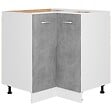 VIDAXL - vidaXL Armoire de plancher d'angle "Lyon" gris béton - vignette