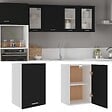 VIDAXL - vidaXL Armoire suspendue "Lyon" Noir 39,5x31x60 cm Bois d'ingénierie - vignette