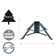 CENTRALE BRICO - Pied de sapin 4 pieds fer plat anthracite tube 11 cm - vignette