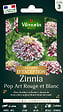 VILMORIN - Zinnia Pop Art rouge et blanc Vilmorin - vignette