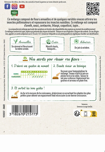 VILMORIN - Mélange de fleurs Fleurs Utiles au Potager 10m2 Vilmorin - large