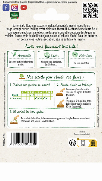 VILMORIN - Capucine Valina Ecarlate Vilmorin - large