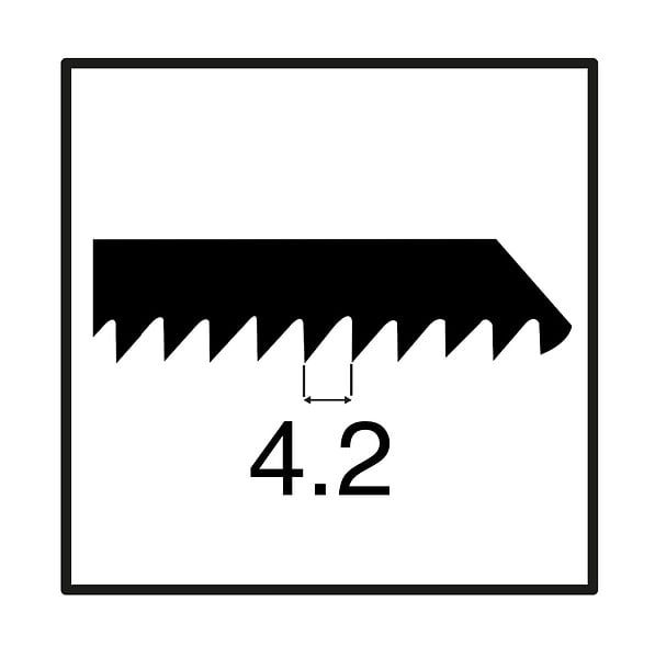 MAKITA - 5 Lames L2 coupe rapide pour scie sauteuse MAKITA A-86309 pour bois, contre-plaqué et PVC 5 à 90mm - large