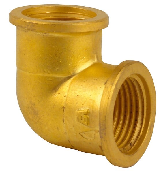 SANITAIRE-DISTRIBUTION - Coude 90° laiton à visser FF - Diamètre : 3/8'' - 12-17 - DN10 - large