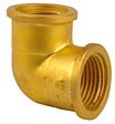 SANITAIRE-DISTRIBUTION - Coude 90° laiton à visser FF - Diamètre : 3/8'' - 12-17 - DN10 - vignette