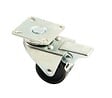 AVL - Roue double galet 50mm platine carré pivotante avec frein - AVL - 590056A - vignette