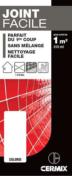 CENTRALE BRICO - Joint pâte carrelage CERMIX noir 310 ml Joint facile noir 1m² - large