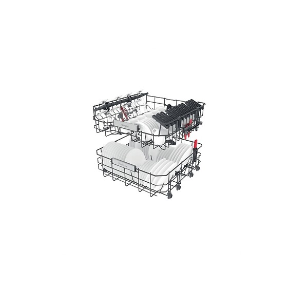 WHIRLPOOL - lave-vaisselle 60cm 14 couverts 43db tout intégrable - wkcio3t133pfe - large