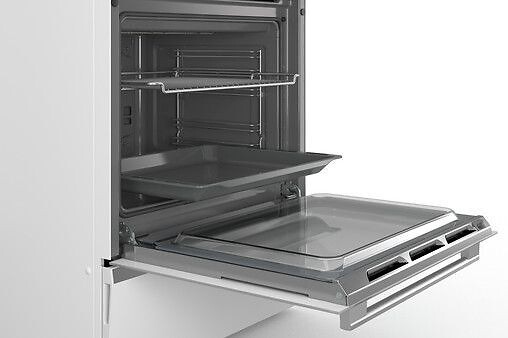 BOSCH - cuisinière vitrocéramique 63l 4 feux blanc - hks79r220 - large
