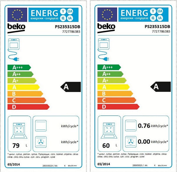 BEKO - piano de cuisson 170l 5 feux noir - ps235315db - large