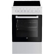 BEKO - cuisinière vitrocéramique 60l 4 feux blanc - fss57100gw - vignette