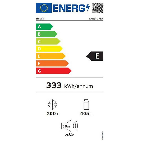 BOSCH - réfrigérateur américain 91cm 605l no frost - kfn96vpea - large