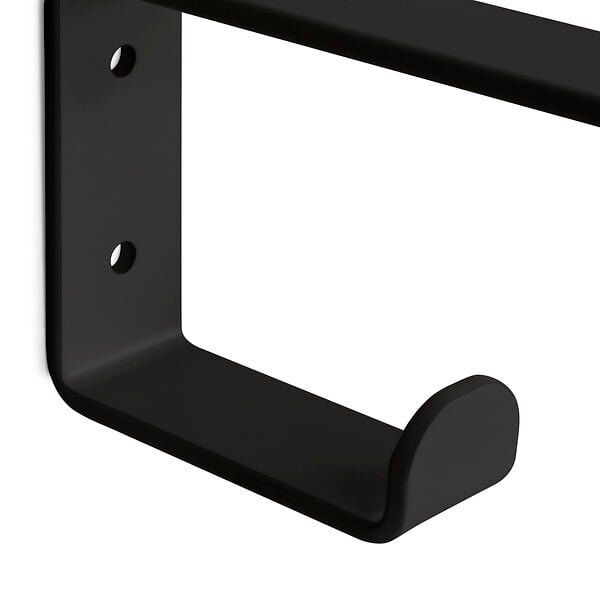 EMUCA - Jeu de supports pour étagères en bois Shelf avec cintre intégré, Acier, Peint en noir - large