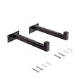 EMUCA - Jeu de supports pour étagères en bois Shelf droit avec tube carré, Acier, Peint en noir - vignette