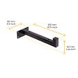 EMUCA - Jeu de supports pour étagères en bois Shelf droit avec tube carré, Acier, Peint en noir - vignette