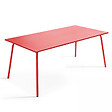 OVIALA - Ensemble table de jardin et 8 chaises en métal rouge - Palavas - vignette