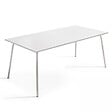 OVIALA - Ensemble table de jardin et 8 chaises en métal blanc - Palavas - vignette