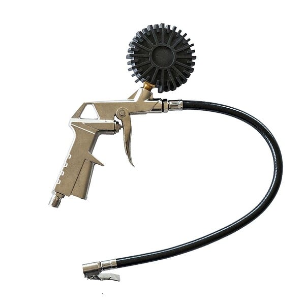 BRIXO - Pistolet de gonflage à air comprimé Manomètre 10 bar 140 PSI Tuyau 0.5 m Raccord M 1/4 BRIXO - large