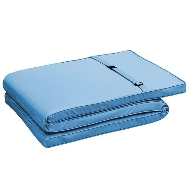 OVIALA - Lot de 2 coussins bain de soleil polyester bleu 186 x 53 x 5 cm - Picchu - large