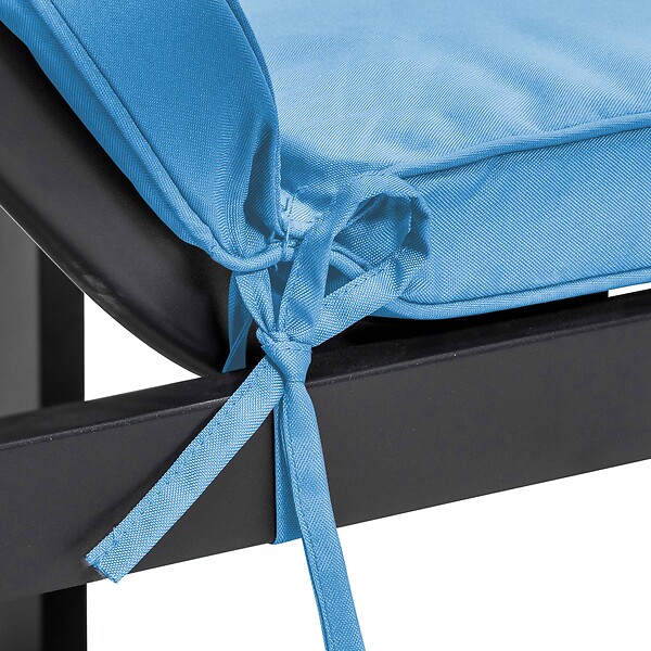 OVIALA - Lot de 2 coussins bain de soleil polyester bleu 186 x 53 x 5 cm - Picchu - large