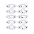 PAULMANN - Encastré orientable 70° D.82mm LED intégrée x10 4,8W 580lm 3000K blanc 230V - vignette