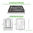 PAITSY - Parc Enclos pour chien chiot et lapin GARDEO100x120x8, 8 panneaux 100x120cm, 4M2, modulable, intérieur et extérieur, pliable, garantie 5 ans, Paitsy - vignette