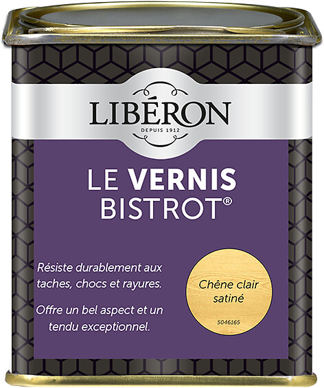 LIBERON - Vernis Bistrot Satin Chêne clair Pot 0.25l - large