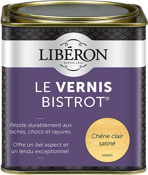 LIBERON - Vernis Bistrot Satin Chêne clair Pot 0.5l - large
