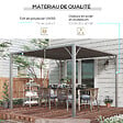 OUTSUNNY - Pergola lames orientables dim. 2,9L x 2,95l x 2,13H m structure alu. acier époxy polyester gris - vignette
