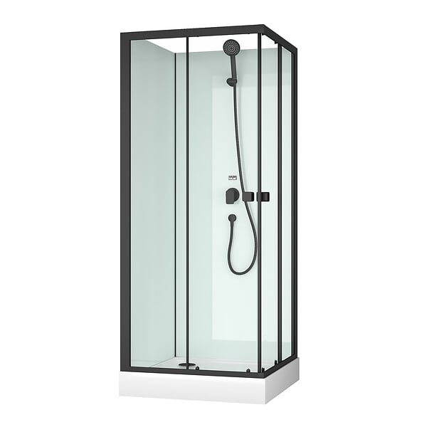 AURLANE - Cabine de douche carrée 80x80x200 cm - large