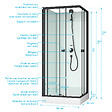 AURLANE - Cabine de douche carrée 80x80x200 cm - vignette