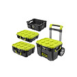 RYOBI - Pack RYOBI Système LINK Boîte à  outils sur roulettes - Boite à  outils medium - Boîte à  outils compacte - Caisse - vignette