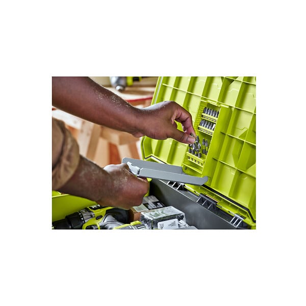 RYOBI - Pack RYOBI Système LINK Boîte à  outils sur roulettes - Boite à  outils medium - Boîte à  outils compacte - Caisse - large
