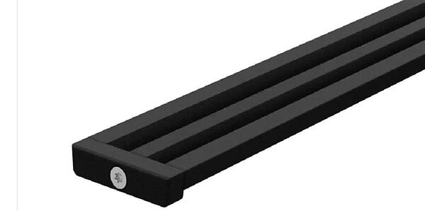 SCHLUTER - Caniveau filant KERDI LINE VARIO WAVE 34 - Noir graphite mat - Longueur: 1200mm - large